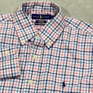 Polo Ralph Lauren Performance Button Down Shirt Mens Medium Untucked Classic
